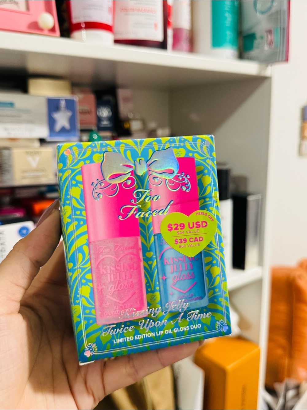 Too Faced Lip Oil & Gloss Duo - Pink and Blue